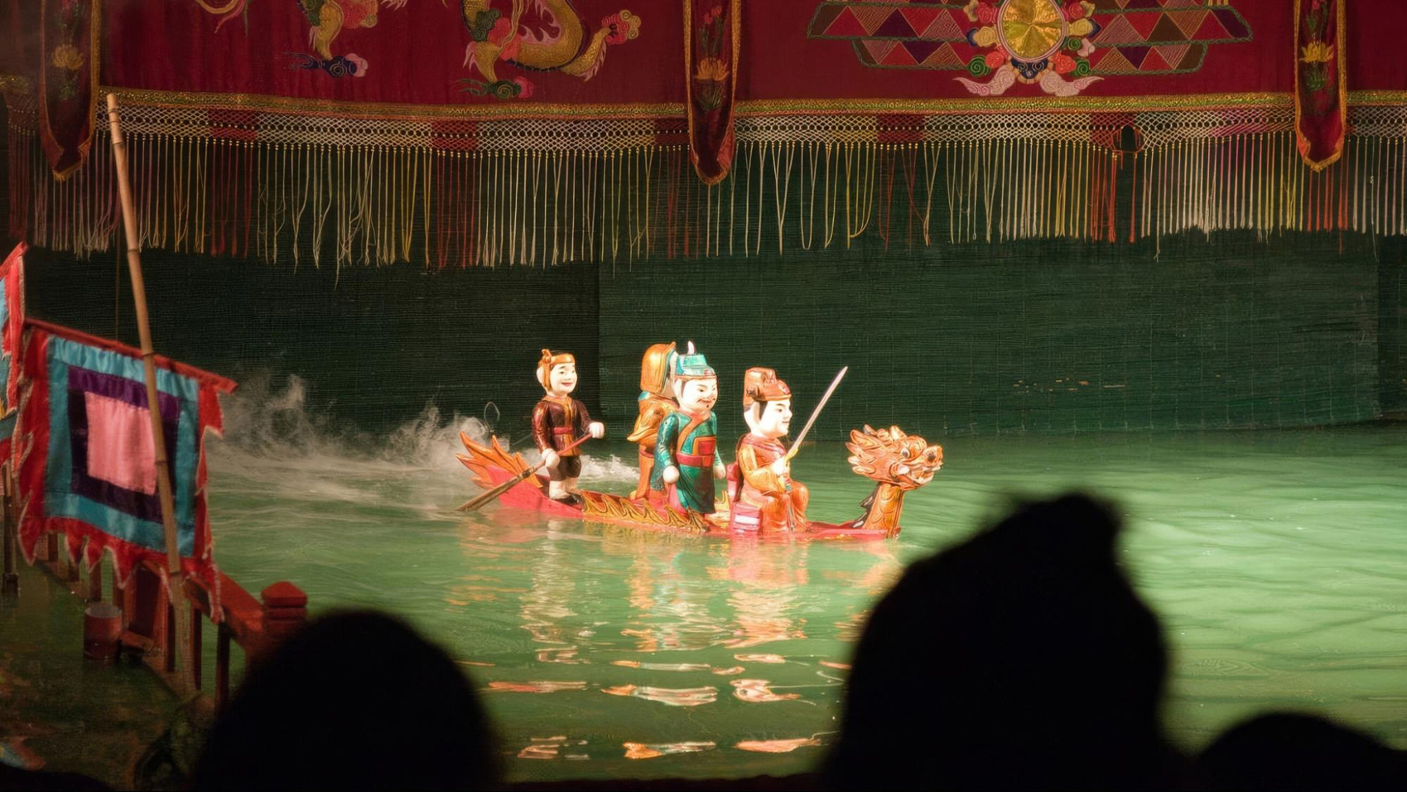 Water puppet shows bring folklore to life through unique and creative storytelling.