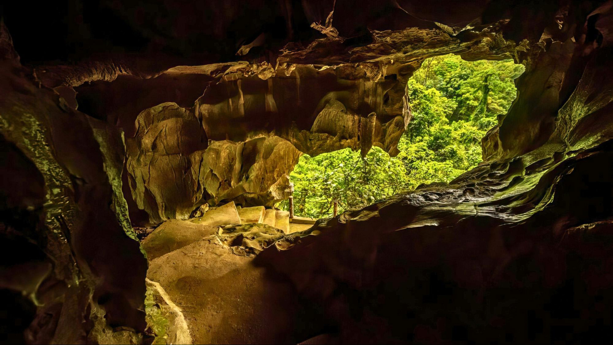 Discover the unique rock formations of Trung Trang Cave