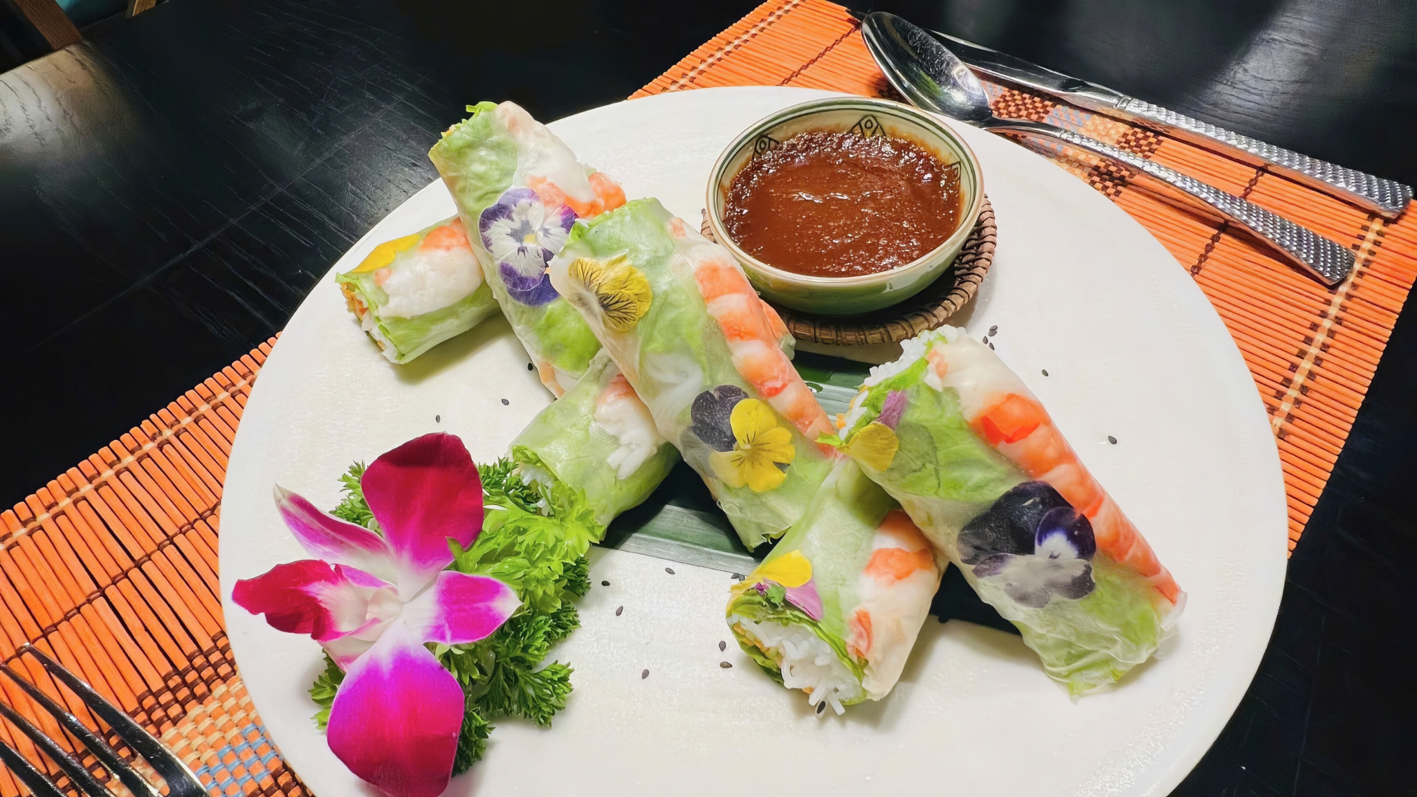 Hanoi Fresh Noodle Spring Rolls Have Vibrant Colors, Fresh Ingredients And A Unique Blend Of Flavors