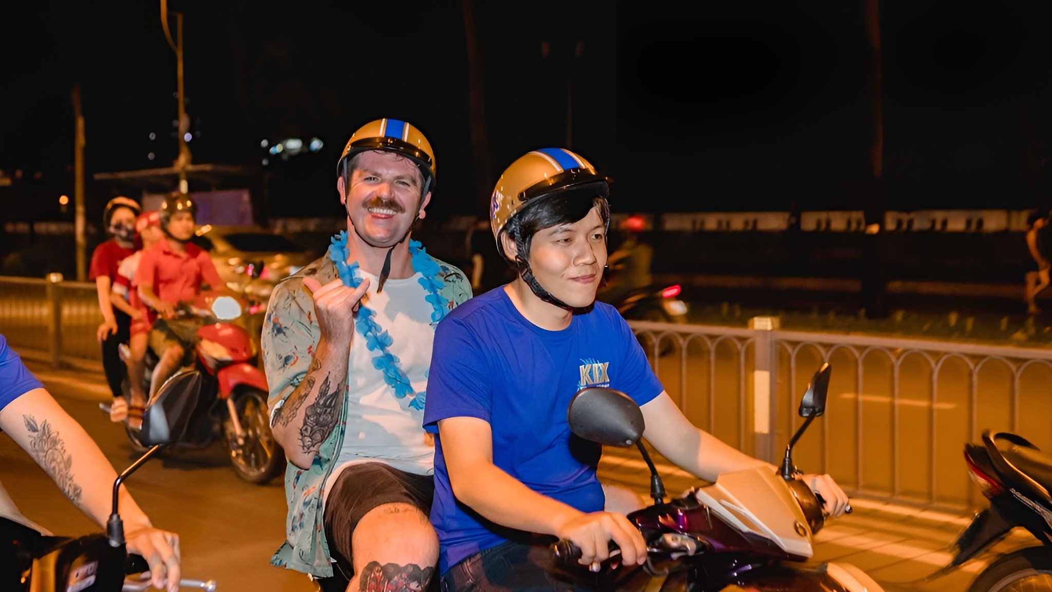 Join a nighttime motorbike tour as the city's energy and charm come alive