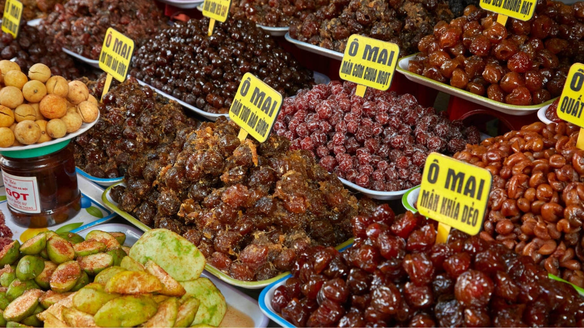 O Mai Is A Traditional Hanoi Snack Of Dried Fruits With A Sweet, Sour, And Salty Flavor