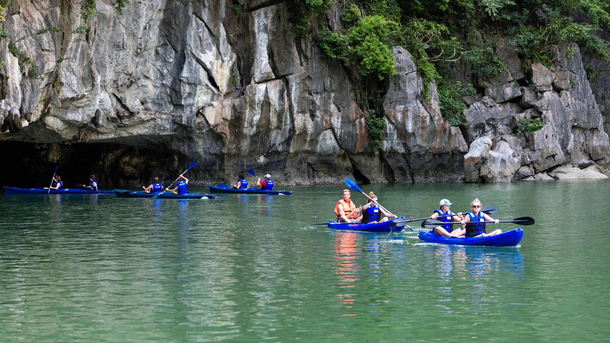 Kayak Through Emerald Waters Of Halong Bay