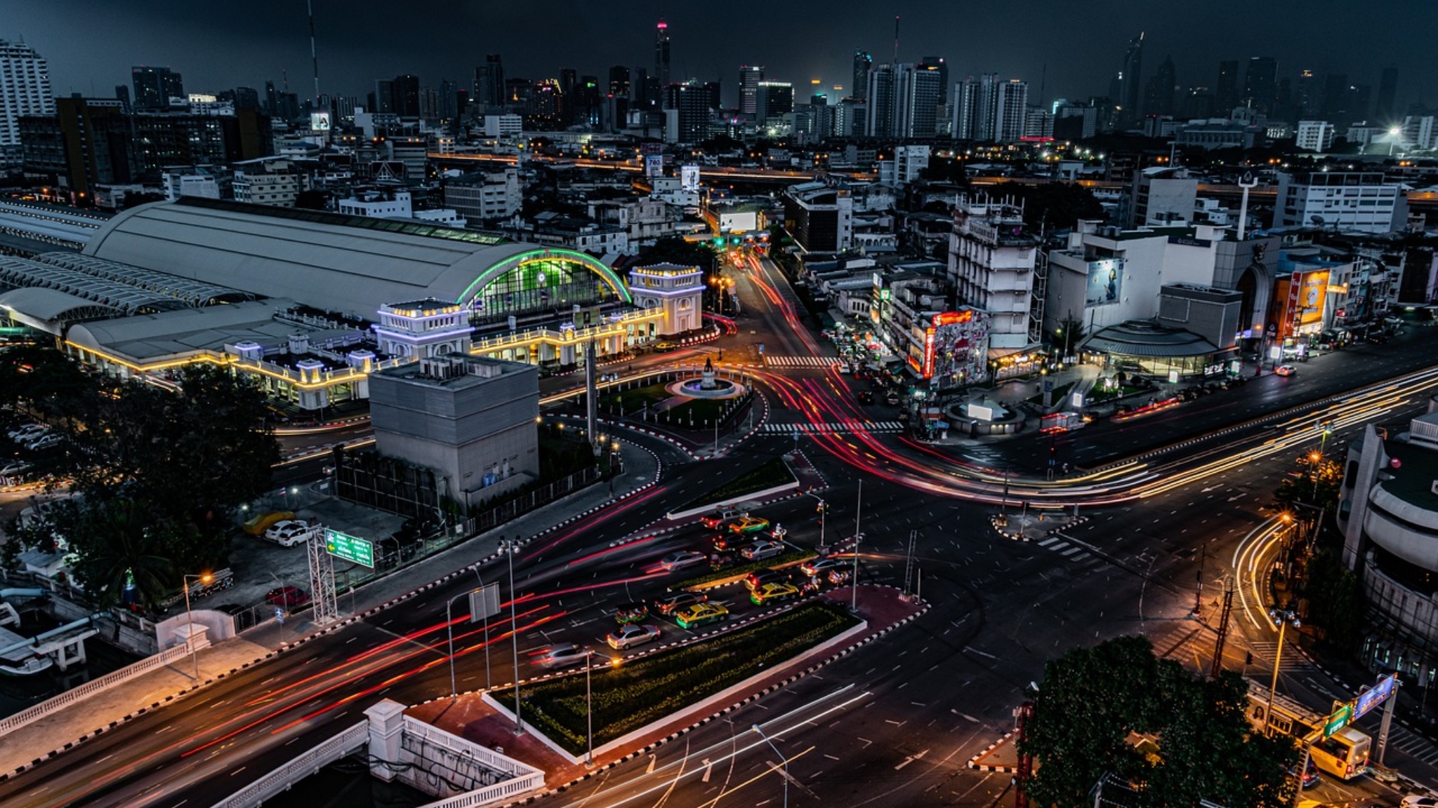 Panoramic View Of Bustling Bangkok City