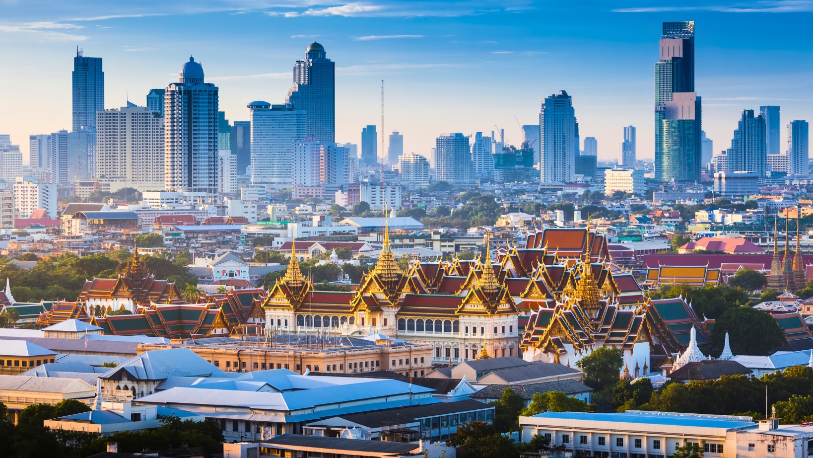 Panoramic View Of Bustling Bangkok City