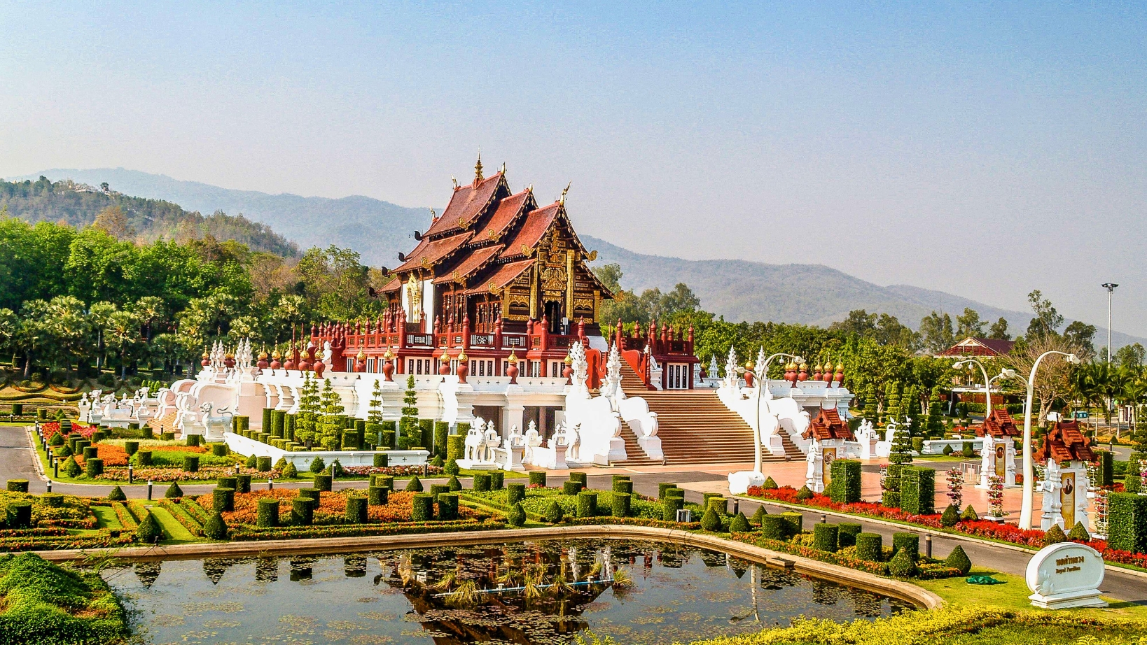 Tranquil Temple Scene In Chiang Mai