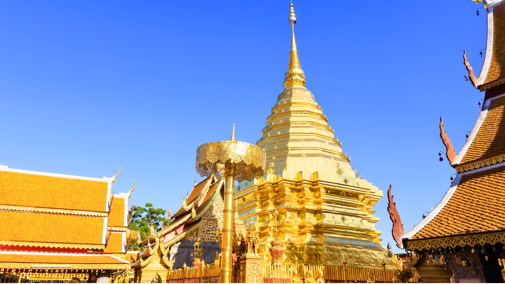 Wat Phrathat Doi Suthep In Golden Light
