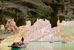 Kayaking Through Water Cave