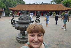 Grand square inside temple 