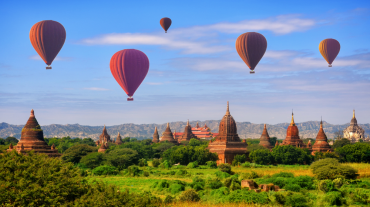 Bird's eye view Myanmar 7 days