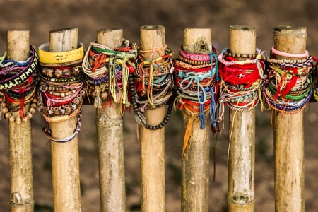 Friendship Bands Left Behind By Tourists To Honour The Genocide Victims. Af
