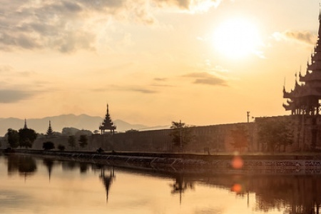 Palace Wall Mandalay Myanmar M