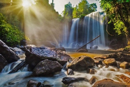 Waterfalls In Phnom Kulen National Park