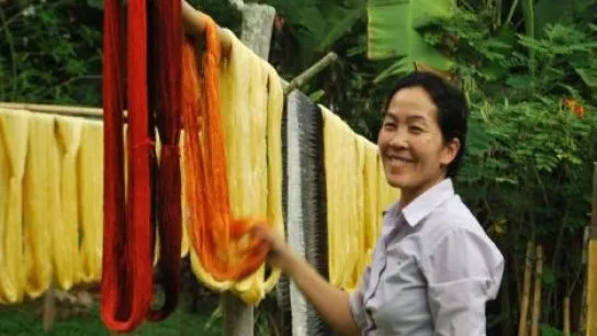 Drying silk strips