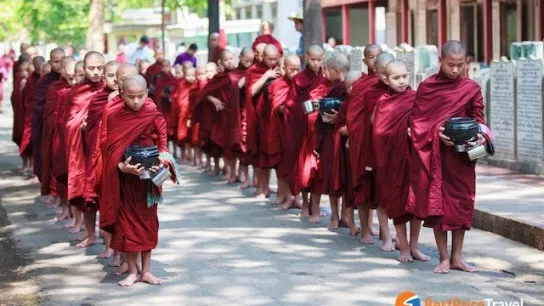 Monks Collectin Their Alms