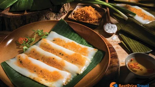 Unwrap Soft Banh Nam Hue Filled With Savory Pork And Shrimp
