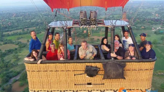 Hot Air Balloon In Bagan