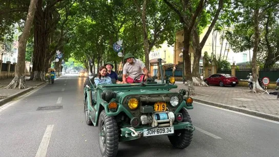 A Group Of Friends Enjoying Hanoi View