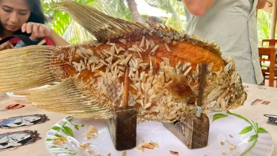 Delicious fried elephant ear fish