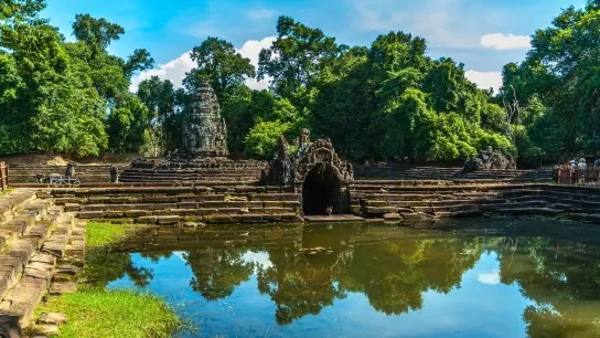 Neak Pean Is An Artificial Island That Containing A Hindu Temple