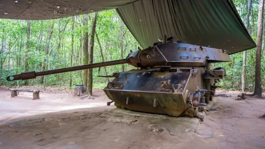 Day 3 Real Tank Displayed In Cu Chi Tunnels