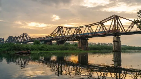 Day 2 Long Bien Bridge Acrosses The Red River