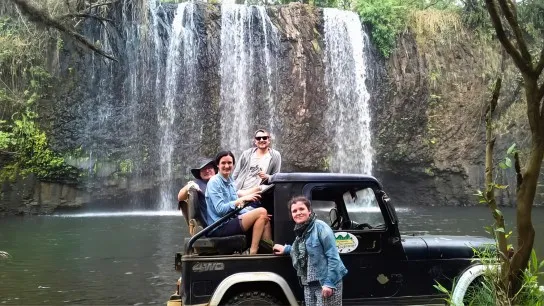 Day 16 Tourists Taking Pictures With Tad Moun Waterfalls