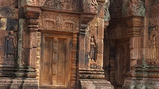 Day 12 Intricate Carvings Cover The Wall Of Banteay Srei