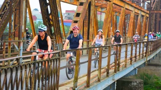 Day 2 Take A Bike Ride Across Long Bien Bridge