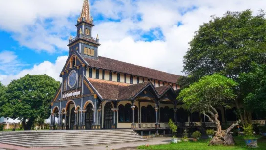 Day 7 Visit Kon Tum Bishopric, A Stunning Blend Of French Colonial And Bahnar Architecture