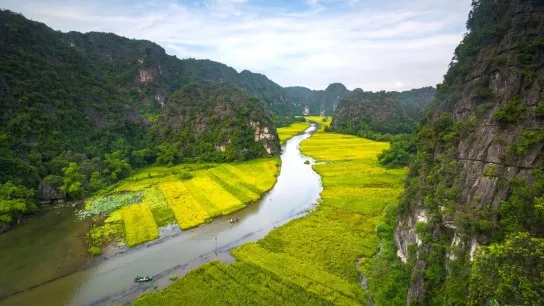 Day 5 Admire The Breathtaking View Of The Ngo Dong River, Rice Fields, And Limestone Cliffs