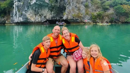 Day 4 Enjoy A Bamboo Boat Ride Through The Tranquil Waters Of Lan Ha Bay