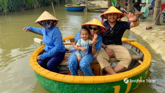 Day 8 9 Enjoy A Fun Filled Basket Boat Ride Through Hoi An's Waterways