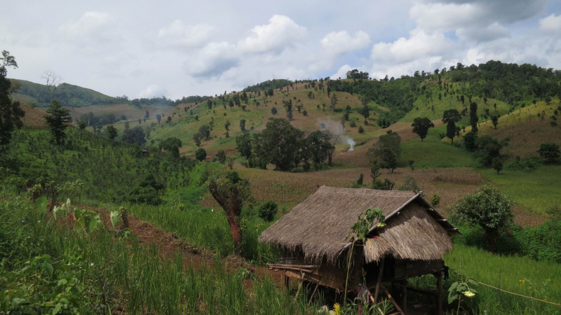 Palaung Hill Tribe Village Myanmar