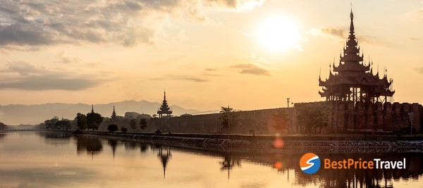 Palace Wall Mandalay Myanmar M