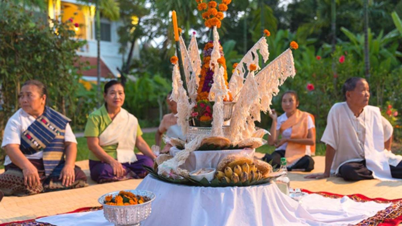 Day 1 Private Baci ceremony at a local family