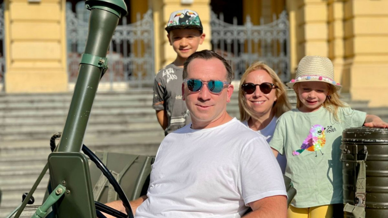 A Family Enjoy The Beauty Of Hanoi By Jeep
