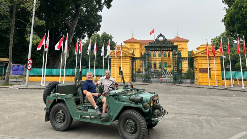 Admire Hanoi View on Jeep