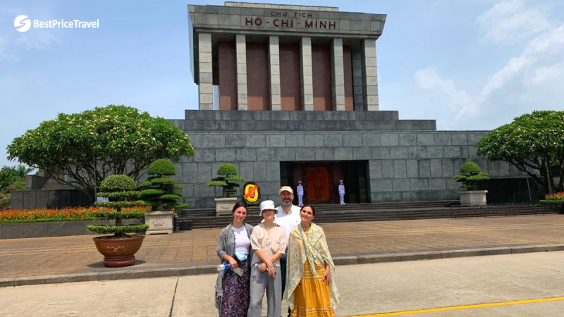 Ho Chi Minh Mausoleum As Well As His Modest Residence On Stilts