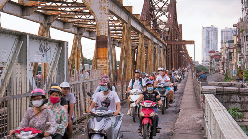 Go Through The Historic Long Bien Bridge