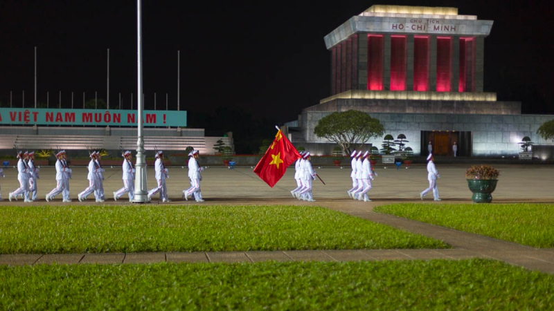 Watch The Flag Lowering Ceremony In Ho Chi Minh Mausoleum