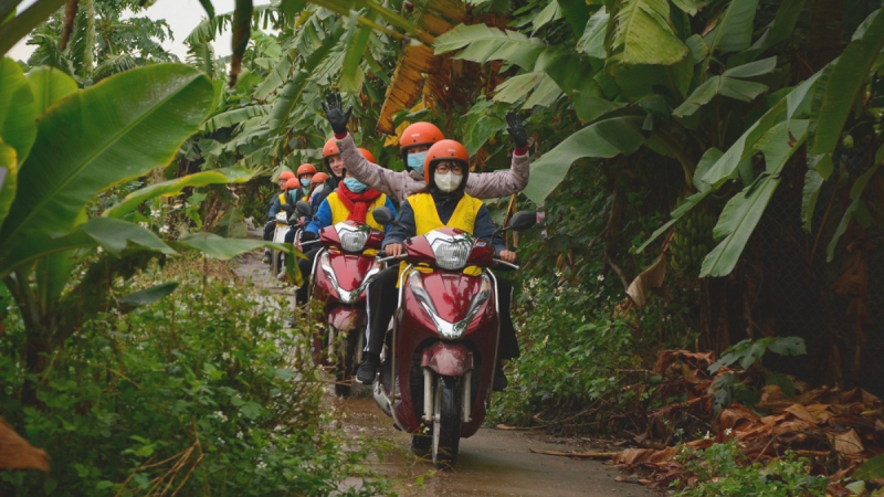 Travel Through The Banana Island On The Back Of A Motorbike