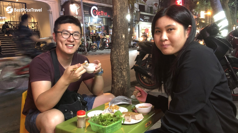 Sample Delicious Banh Cuon (Steamed Rice Rolls)