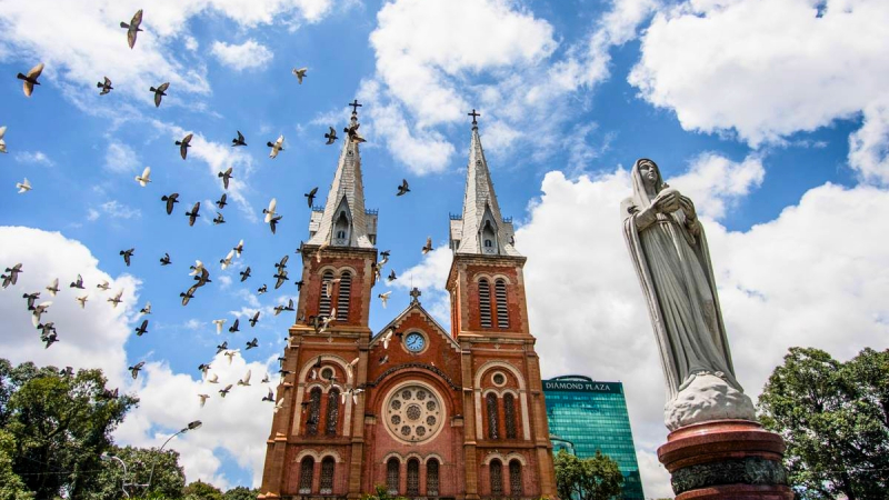 Famous Notre Dame Cathedral Of Sai Gon
