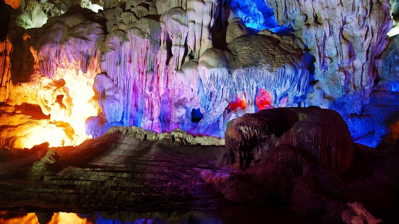 Colorful scenery of Sung Sot Cave