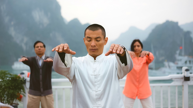 Early Tai Chi class in the morning