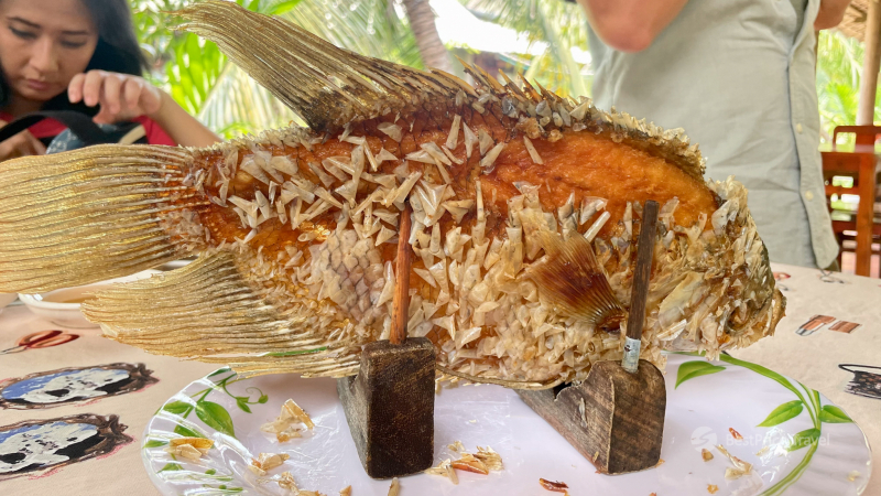 Delicious fried elephant ear fish