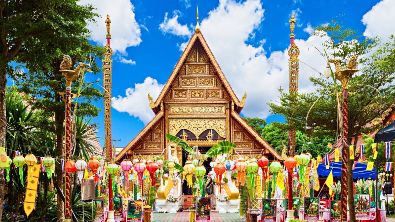 Day 8 Colorful Decorations In Wat Phra Singh
