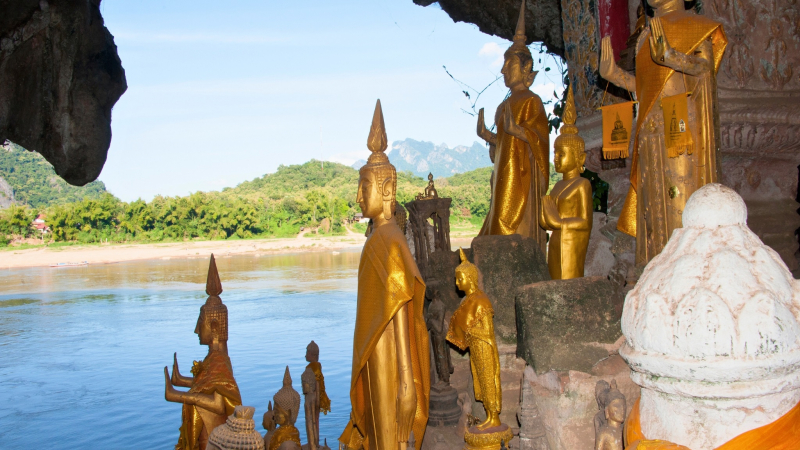 Day 2 Countless Buddha Statues Inside Pak Ou Caves
