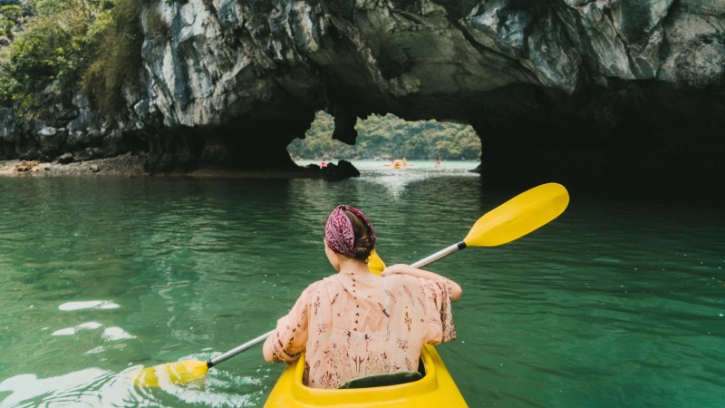 Day 3 Kayak Through A Wet Cave In Halong Bay