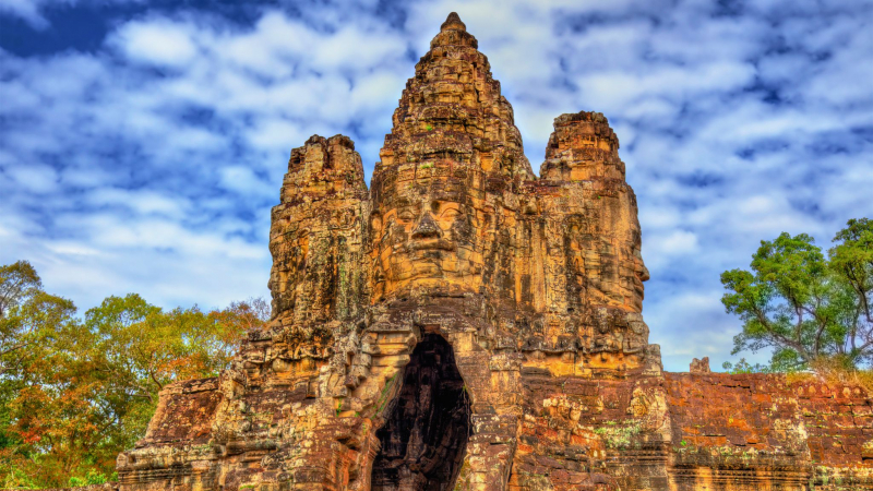 Day 2 South Gate Is A Kind Of Emblem Of Angkor Thom